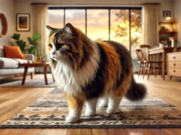 Long-Haired Calico Cat